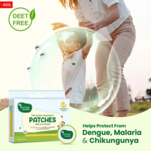 Mother Sparsh Mosquito Repellent Patches for Babies & Kids | 12-Hour Protection, DEET-Free, Waterproof | Natural Citronella & Eucalyptus Oil