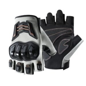 Half-Finger Tactical Motorcycle Riding Gloves with Knuckle Armor - Summer Breathable