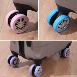 Silicone Luggage Wheel Protector Covers - Noise Reducing Spinner Wheel Guards (For 2-3 Inch Wheels)