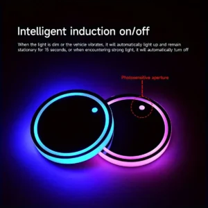 Smart LED Car Cup Holder Coaster - Rechargeable Ambient Atmosphere Light